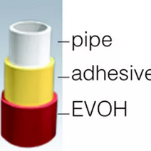 Tie layer adhesive between EVOH and PE
